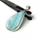 Larimar Pendant; GemSterling Silver Pendant Natural Gemstone Pendant 60.25 X 29.5mm Default Title
