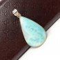Larimar Pendant; GemSterling Silver Pendant Natural Gemstone Pendant 60.25 X 29.5mm Default Title