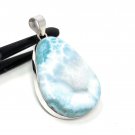 Larimar Pendant; GemstoSterling Silver Pendant Natural Gemstone Pendant 60mm x 35mm Default Title