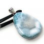 Larimar Pendant; GemstoSterling Silver Pendant Natural Gemstone Pendant 60mm x 35mm Default Title