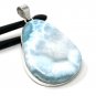 Larimar Pendant; GemstoSterling Silver Pendant Natural Gemstone Pendant 60mm x 35mm Default Title