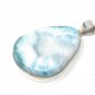 Larimar Pendant; GemstoSterling Silver Pendant Natural Gemstone Pendant 60mm x 35mm Default Title