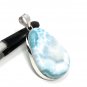 Larimar Pendant; GemstoSterling Silver Pendant Natural Gemstone Pendant 60mm x 35mm Default Title