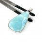 Larimar Pendant; GemstoSterling Silver Pendant Natural Gemstone Pendant 61mm X 27mm Default Title