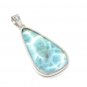 Larimar Pendant; GemstoSterling Silver Pendant Natural Gemstone Pendant 61mm X 27mm Default Title