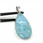 Larimar Pendant; GemSterling Silver Pendant Natural Gemstone Pendant 62mm x 28.45mm Default Title