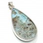 Larimar Pendant; GemSterling Silver Pendant Natural Gemstone Pendant 62mm x 28.45mm Default Title