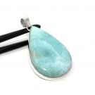 Larimar Pendant; GemSterling Silver Pendant Natural Gemstone Pendant 62mm x 34.35mm Default Title