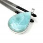 Larimar Pendant; GemSterling Silver Pendant Natural Gemstone Pendant 62mm x 34.35mm Default Title