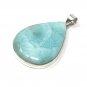 Larimar Pendant; GemSterling Silver Pendant Natural Gemstone Pendant 62mm x 34.35mm Default Title