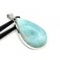 Larimar Pendant; GemSterling Silver Pendant Natural Gemstone Pendant 62mm x 34.35mm Default Title