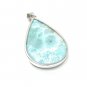 Larimar Pendant; GemSterling Silver Pendant Natural Gemstone Pendant 62mm x 34.35mm Default Title