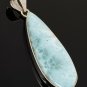Larimar Pendant; Sterling Silver Pendant Natural Gemstone Pendant 64.25mm X 18.75mm Default Title