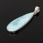 Larimar Pendant; Sterling Silver Pendant Natural Gemstone Pendant 64.25mm X 18.75mm Default Title