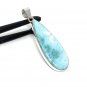 Larimar Pendant; Sterling Silver Pendant Natural Gemstone Pendant 64.25mm X 18.75mm Default Title