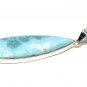 Larimar Pendant; Sterling Silver Pendant Natural Gemstone Pendant 64.25mm X 18.75mm Default Title