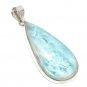 Larimar Pendant; GeSterling Silver Pendant Natural Gemstone Pendant 64.85 X 30.35mm Default Title