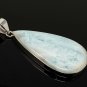 Larimar Pendant; GeSterling Silver Pendant Natural Gemstone Pendant 64.85 X 30.35mm Default Title