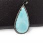 Larimar Pendant; GemstoGemstone Diamond Pendant Pave Diamond Pendant Silver Pendant Default Title