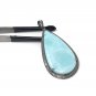 Larimar Pendant; GemstoGemstone Diamond Pendant Pave Diamond Pendant Silver Pendant Default Title