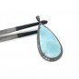 Larimar Pendant; GemstoGemstone Diamond Pendant Pave Diamond Pendant Silver Pendant Default Title