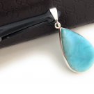 Larimar Pendant; GemstonSterling Silver Pendant Natural Gemstone Pendant 52x23.75mm Default Title