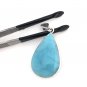 Larimar Pendant; GemstonSterling Silver Pendant Natural Gemstone Pendant 52x23.75mm Default Title
