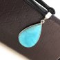 Larimar Pendant; GemstonSterling Silver Pendant Natural Gemstone Pendant 52x23.75mm Default Title