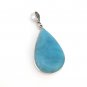 Larimar Pendant; GemstonSterling Silver Pendant Natural Gemstone Pendant 52x23.75mm Default Title