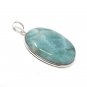 Larimar Pendant; GemstonSterling Silver Pendant Natural Gemstone Pendant 47.65x25mm Default Title