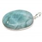 Larimar Pendant; GemstonSterling Silver Pendant Natural Gemstone Pendant 47.65x25mm Default Title
