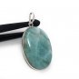 Larimar Pendant; GemstonSterling Silver Pendant Natural Gemstone Pendant 47.65x25mm Default Title