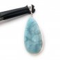Larimar Pendant; GemstoneSterling Silver Pendant Natural Gemstone Pendant 57x20x7mm Default Title