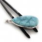 Larimar Pendant; GemstoneSterling Silver Pendant Natural Gemstone Pendant 57x20x7mm Default Title