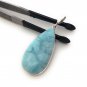 Larimar Pendant; GemstoneSterling Silver Pendant Natural Gemstone Pendant 57x20x7mm Default Title