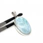 Larimar PendantSterling Silver Bohemian Jewelry Natural Gemstone Pendant 53x28.15mm Default Title