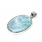 Larimar PendantSterling Silver Bohemian Jewelry Natural Gemstone Pendant 53x28.15mm Default Title