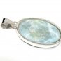 Larimar PendantSterling Silver Bohemian Jewelry Natural Gemstone Pendant 53x28.15mm Default Title