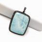 Larimar Pendant; Gemstone PendaPave Diamond Pendant Sterling Silver Pendant 54x36mm Default Title