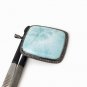 Larimar Pendant; Gemstone PendaPave Diamond Pendant Sterling Silver Pendant 54x36mm Default Title