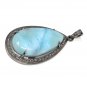 Larimar PendanNatural Larimar Diamond Pendant Pave Diamond Pendant Gemstone Jewelry Default Title