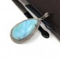 Larimar PendanNatural Larimar Diamond Pendant Pave Diamond Pendant Gemstone Jewelry Default Title