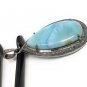 Larimar PendanNatural Larimar Diamond Pendant Pave Diamond Pendant Gemstone Jewelry Default Title