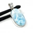 Larimar Pendant; Gemstone PendBohemian Jewelry Natural Gemstone Pendant 44mm X 20mm Default Title
