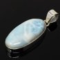 Larimar Pendant; Gemstone PendBohemian Jewelry Natural Gemstone Pendant 47mm X 17mm Default Title