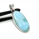 Larimar Pendant; Gemstone PBohemian Jewelry Natural Gemstone Pendant 48.25 X 19.5mm Default Title