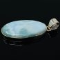 Larimar Pendant; Gemstone PBohemian Jewelry Natural Gemstone Pendant 48.25 X 19.5mm Default Title