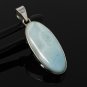 Larimar Pendant; Gemstone PBohemian Jewelry Natural Gemstone Pendant 49.35 X 18.5mm Default Title