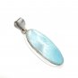 Larimar Pendant; Gemstone PBohemian Jewelry Natural Gemstone Pendant 49.35 X 18.5mm Default Title