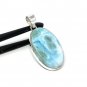 Larimar Pendant; Gemstone Bohemian Jewelry Natural Gemstone Pendant 49.5mm X 23.5mm Default Title